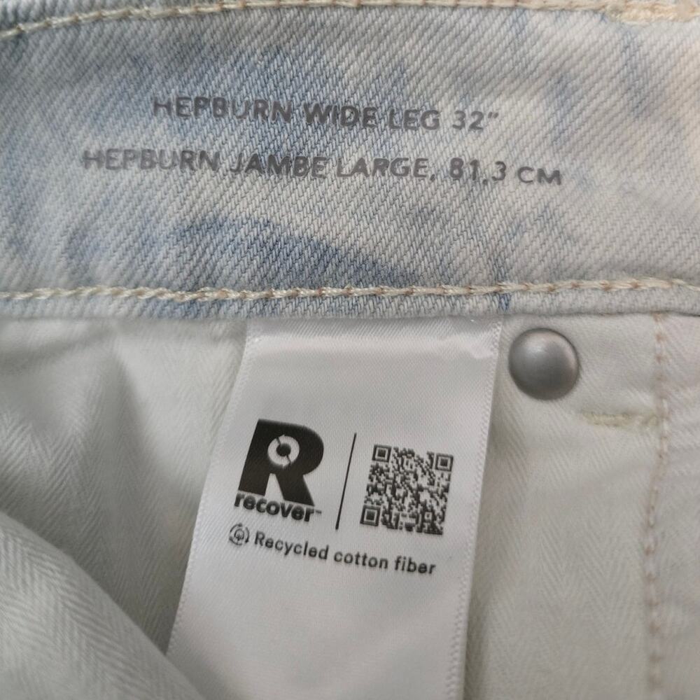 DL1961 Anthropologie Light Blue Wash Hepburn Wide Leg Women's Jeans 27 - Picture 5 of 6